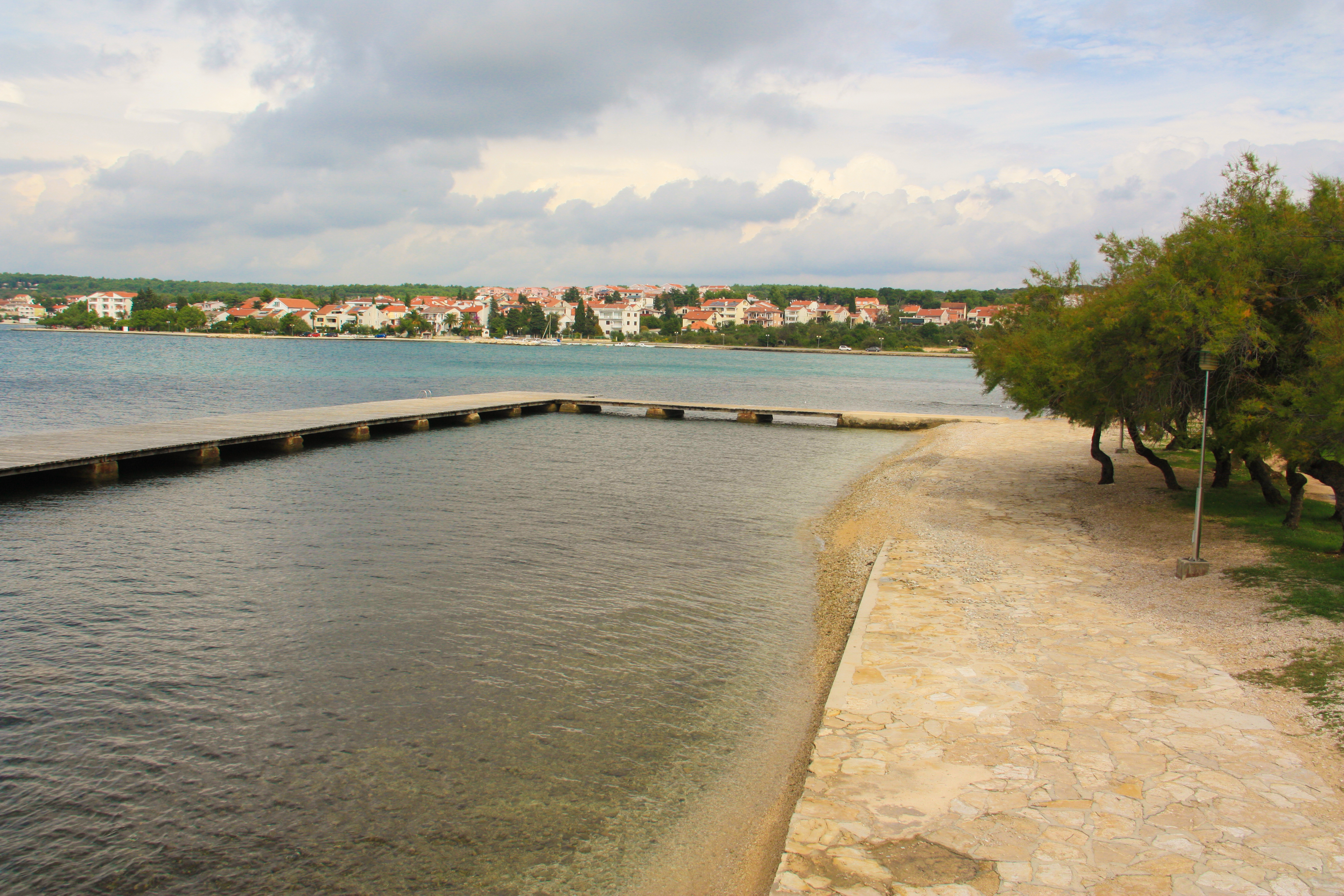 Horvát tengerpart strand Zadar Zára