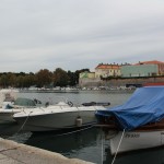 Zadar csónak kikötő Horvát tengerpart