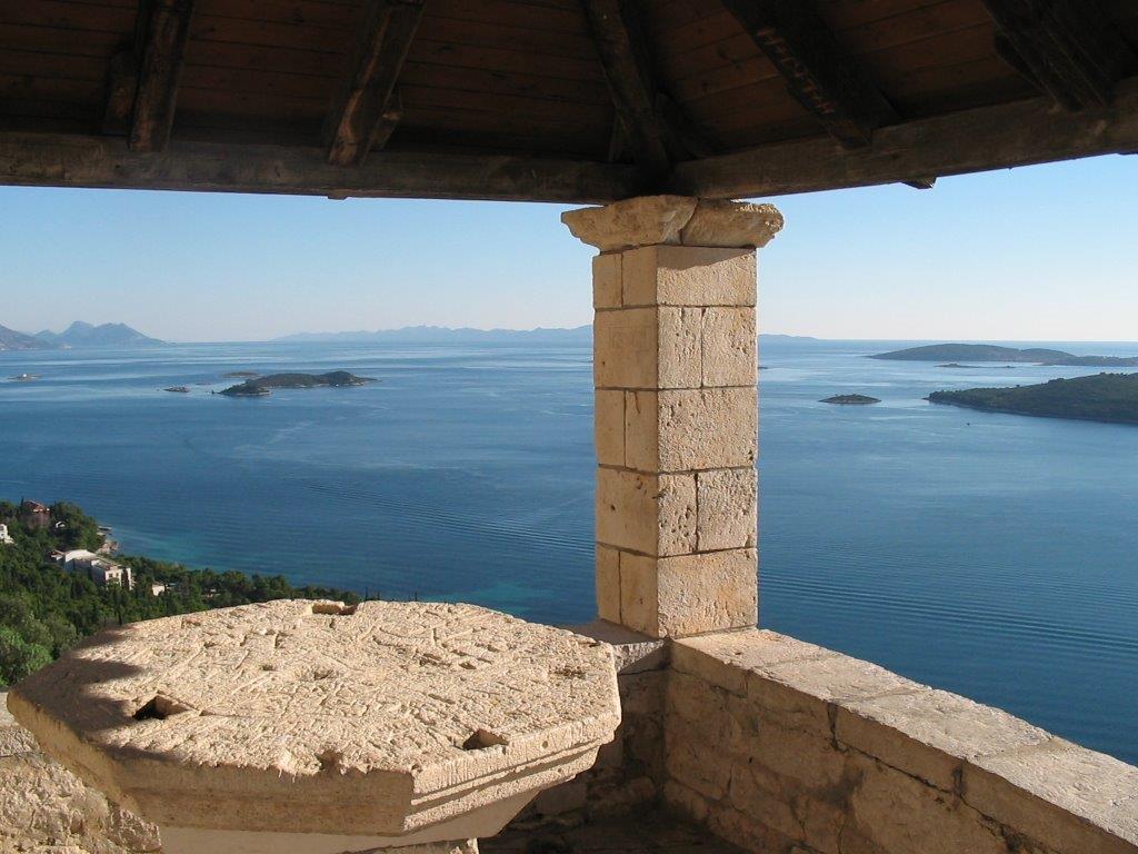 Peljesac, apartman terasz, kilátás a tengerre, panoráma